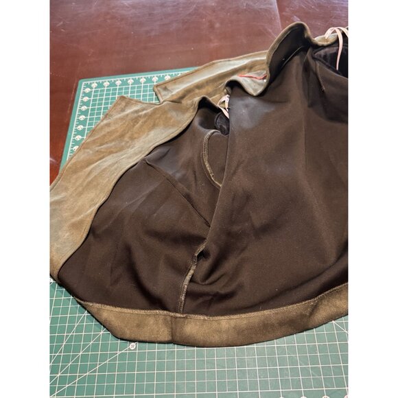 Nanette Lepore Womens Olive Green Faux Suede Cropped Jacket M - Picture 8 of 8